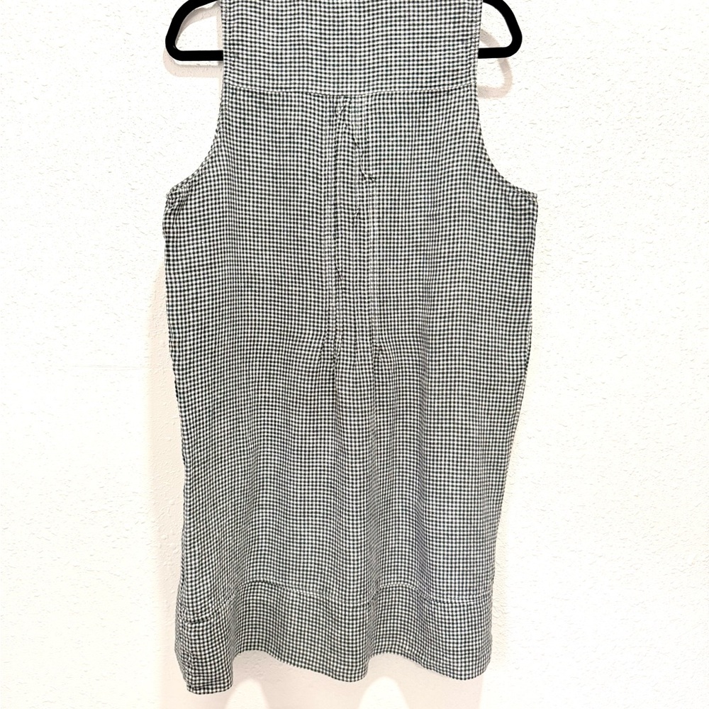 Quince 100% LINEN Gingham Sleeveless Button Front Dress L - Picture 8 of 11